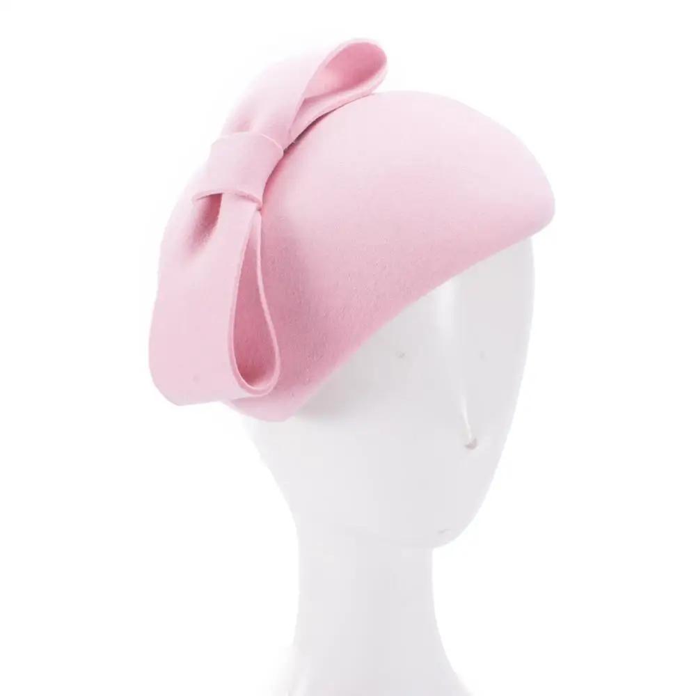 Latliet Teardrop Womens 1940s Vintage Look Wool Felt Fascinator Hat Bow Detail Ž  Casque Ĭ  A568